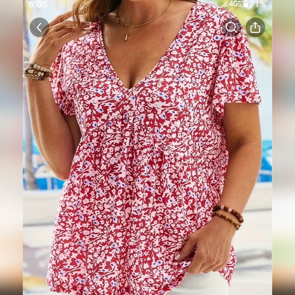 Women's babydoll top in 3x NWOT